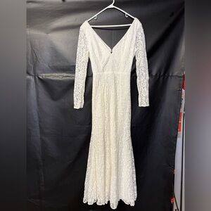 Lulus Size Large White Dress. Worn Once for Wedding Reception.